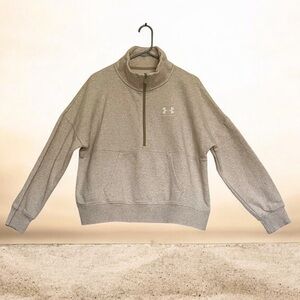 Under Armour Women’s Light Tan Half-Zip Pullover Size L